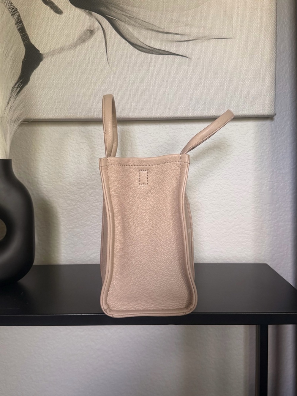 Marc Jacobs The Tote Bag in beige medium leather - Picture 3 of 8